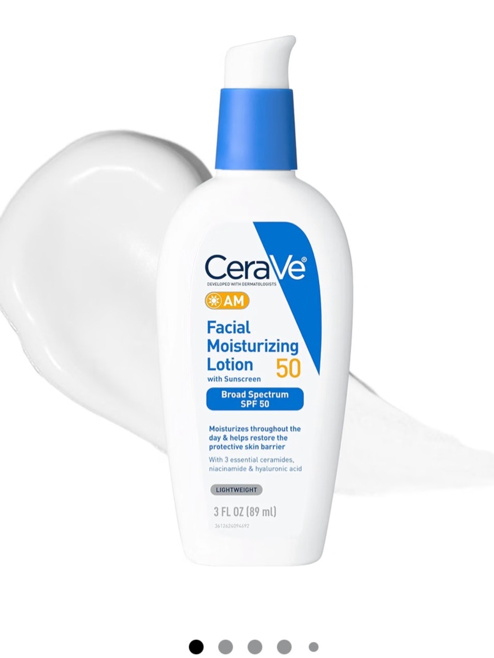 CeraVe AM Facial Moisturizing Lotion SPF 50, Face Moisturizer with SPF, 3oz new